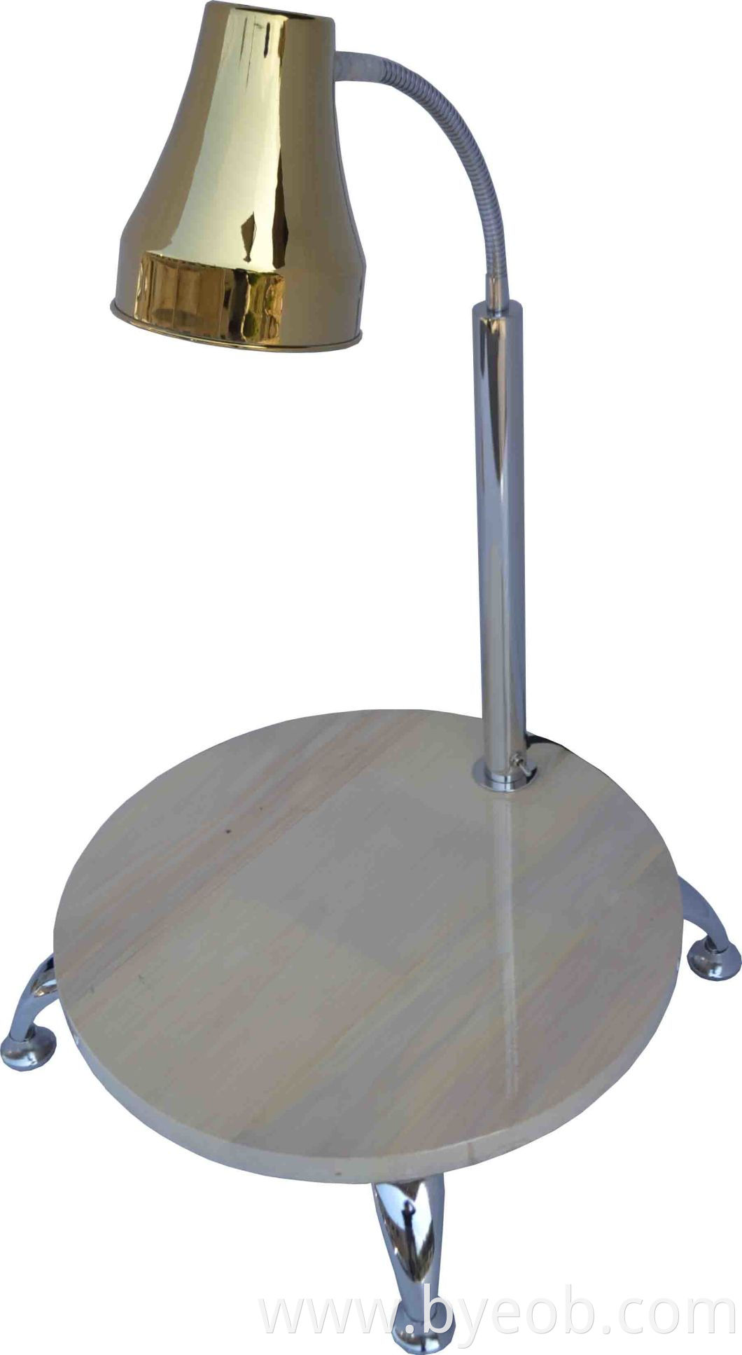 Carving Station Heat Lamp with Wooden Base